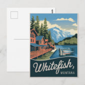 Whitefish Montana Briefkaart (Voorkant / Achterkant)