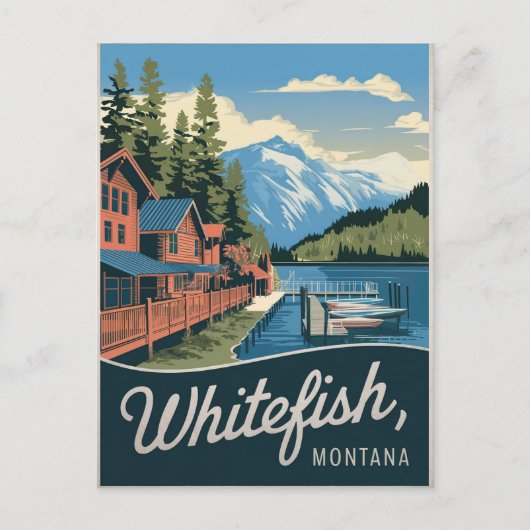 Whitefish Montana Briefkaart (Voorkant)