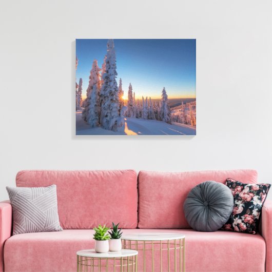 Whitefish, Montana Canvas Afdruk (Insitu (Woonkamer))