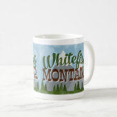 Whitefish Montana Fun Retro Snowy Mountains Koffiemok (Voorkant rechts)