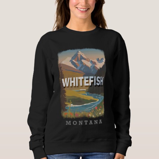 Whitefish Montana MT Glacier National Park Proximi Trui (Voorkant)