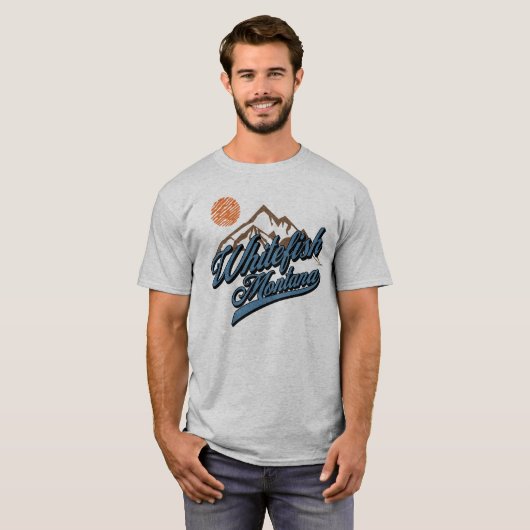 Whitefish Montana MT T-shirt (Voorkant volledig)