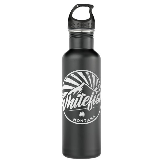  Whitefish Montana Outdoor Graphic Sweatshi Waterfles (Voorkant)