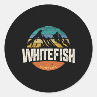 Whitefish Montana Outdoor Ronde Sticker