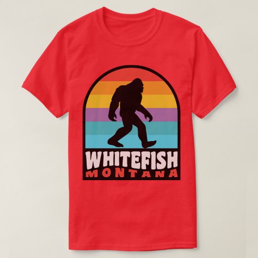 Whitefish Montana Rocky Mountains T-shirt (Design voorkant)