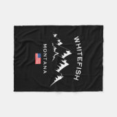 Whitefish Montana Ski Resort Rocky Mountains Skiin Fleece Deken (Voorkant (Horizontaal))