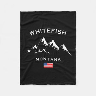Whitefish Montana Skigebied Rocky Mountains Skiën Fleece Deken