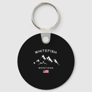 Whitefish Montana Skigebied Rocky Mountains Skiën Sleutelhanger