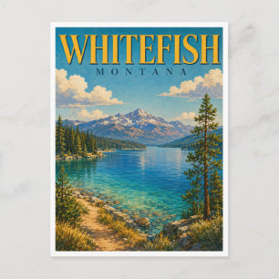 Whitefish Montana Whitefish Lake GeoSaga Briefkaart
