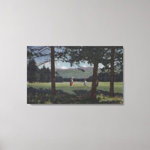Whitefish, Montana - Whitefish Lake Golf Course Canvas Afdruk