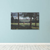 Whitefish, Montana - Whitefish Lake Golf Course Canvas Afdruk (Insitu (Houten vloer))