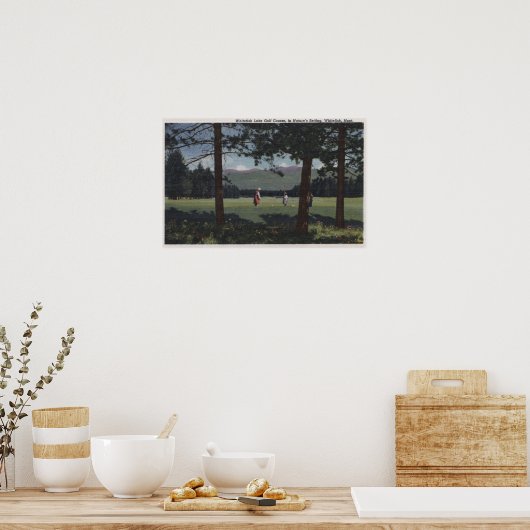Whitefish, Montana - Whitefish Lake Golf Course Poster (Keuken)