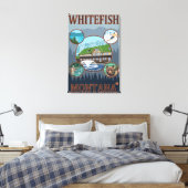 Whitefish, MontanaScene Travel Poster Canvas Afdruk (Insitu (Slaapkamer))