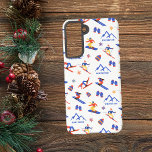 Whitefish Mountain Montana Ski Snowboard patroon Samsung Galaxy Hoesje<br><div class="desc">Een grappig winterskipatroon voor het skigebied Whitefish Mountain in Montana,  USA,  Noord-Amerika. Perfect cadeau-idee voor wintersportliefhebbers: ski,  snowboard,  freestyle,  skisprong,  langlaufen.</div>
