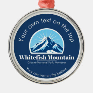 Whitefish Mountain Montana skigebied medaille Metalen Ornament