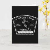 Whitefish Mountain Montana Sneeuw Skien Kaart (Gele Bloem)