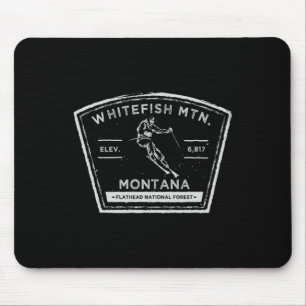 Whitefish Mountain Montana Sneeuw Skien Muismat