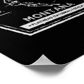 Whitefish Mountain Montana Sneeuw Skien Poster (Hoek)