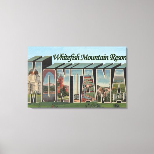 Whitefish Mountain Resort, Montana Canvas Afdruk (Voorkant)