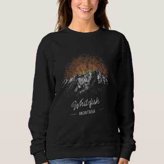 Whitefish Mountains Montana Wandelen Buiten Vintag Trui