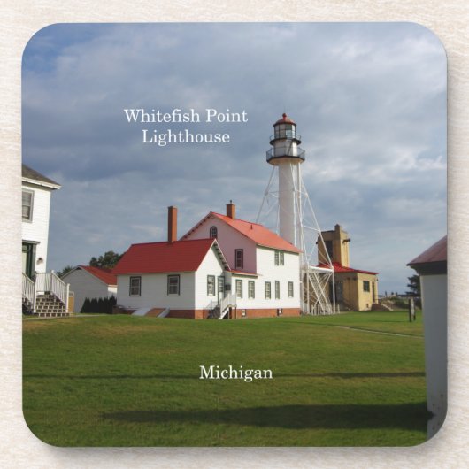 Whitefish Point Lighthouder 6 plastic onderzetters (Voorkant)