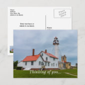 Whitefish Point Lighthouse denking Briefkaart (Voorkant / Achterkant)