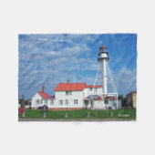 Whitefish Point Lighthouse fleece blanket Deken (Voorkant (Horizontaal))