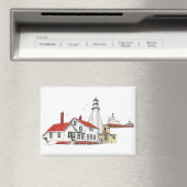 Whitefish Point Lighthouse met Edmund Fitzgerald Magneet (Insitu (Vaatwasser))
