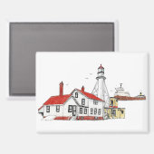 Whitefish Point Lighthouse met Edmund Fitzgerald Magneet (Voorkant / Achterkant)