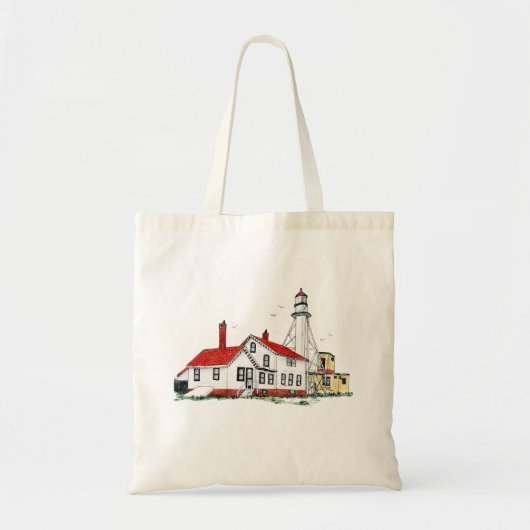 WHITEFISH POINT LIGHTHOUSE, MICHIGAN TOTE BAG (Voorkant)