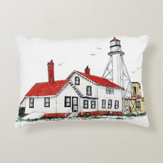 Whitefish Point Lighthouse Pillow Accent Kussen