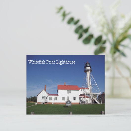 Whitefish Point Lighthouse-postkaart Briefkaart (Staand voorkant)
