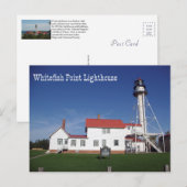 Whitefish Point Lighthouse-postkaart Briefkaart (Voorkant / Achterkant)