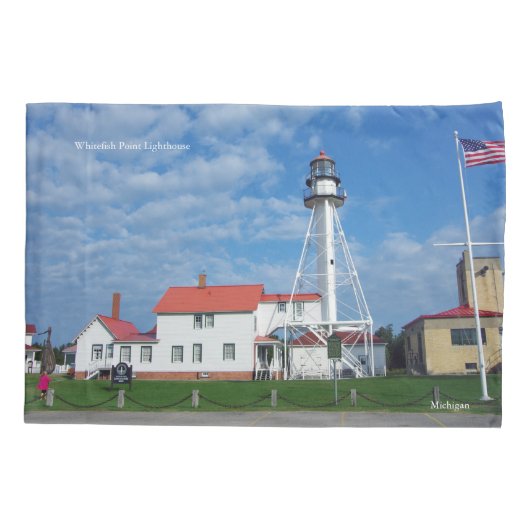 Whitefish Point Lighthouse-proefcase Kussensloop (Achterkant)