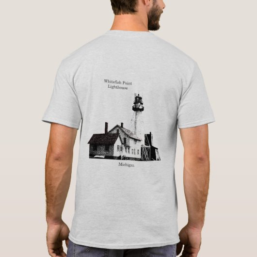 Whitefish Point Lighthouse skecth shirt (Achterkant)