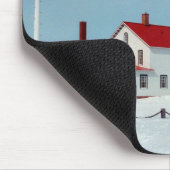 Whitefish Point Lighthouse winter mousepad Muismat (Hoek)