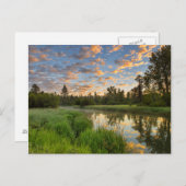 Whitefish River with nice sunrise clouds Briefkaart (Voorkant / Achterkant)