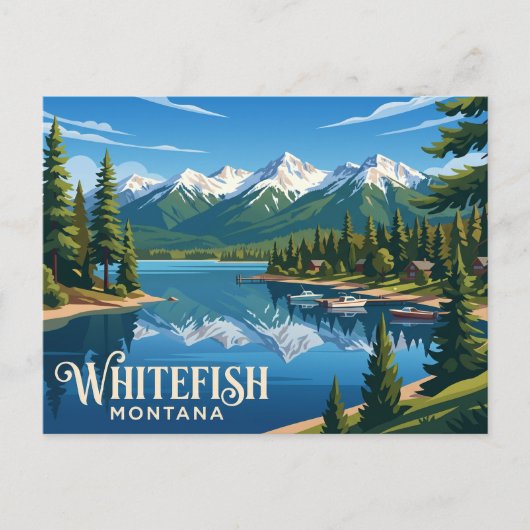 Whitefish USA Briefkaart (Voorkant)