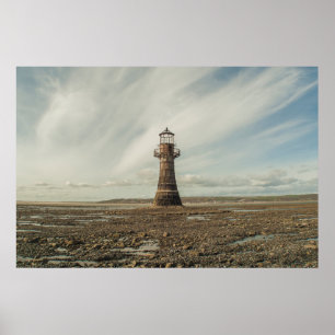 Whiteford Lighthouse, Gower Peninsula, South Wales Poster