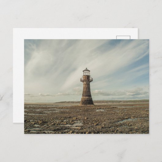 Whiteford Lighthouse, Gower Peninsula, Zuid-Wales Briefkaart (Voorkant / Achterkant)