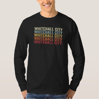 Whitehall City Michigan Whitehall City MI Retro Vi T-shirt