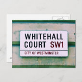 Whitehall Court - Westminster Sign Briefkaart (Voorkant / Achterkant)