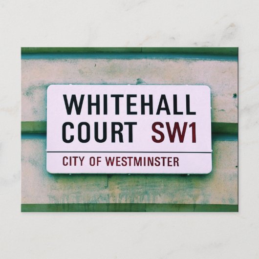 Whitehall Court - Westminster Sign Briefkaart (Voorkant)