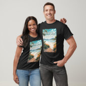 Whitehaven Beach Queensland Australië Reiskunst T-shirt (Unisex)