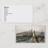 Whitehaven, Cumberland, uit 'A Voyage Around Grea' Visitekaartje (Voorkant / Achterkant)