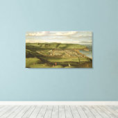 Whitehaven, Cumbria, Showing Flatt Hall, c.1730-35 Canvas Afdruk (Insitu (Houten vloer))