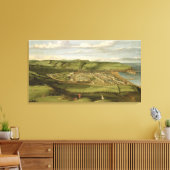 Whitehaven, Cumbria, Showing Flatt Hall, c.1730-35 Canvas Afdruk (Insitu (Woonkamer))