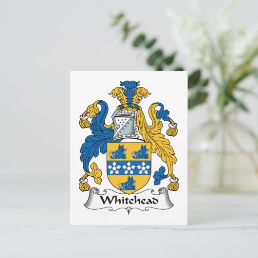 Whitehead Family Crest Briefkaart (Staand voorkant)