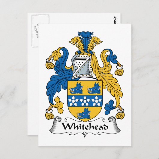Whitehead Family Crest Briefkaart (Voorkant / Achterkant)