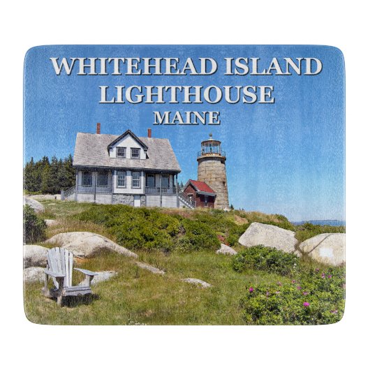Whitehead Island Lighthouse Maine Cutting Board Snijplank (Voorkant)